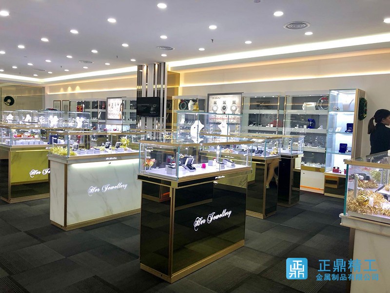 珠宝展示柜,玻璃珠宝展柜,马来西亚珠宝柜,出口珠宝展示柜,鸿钛珠宝展柜厂
