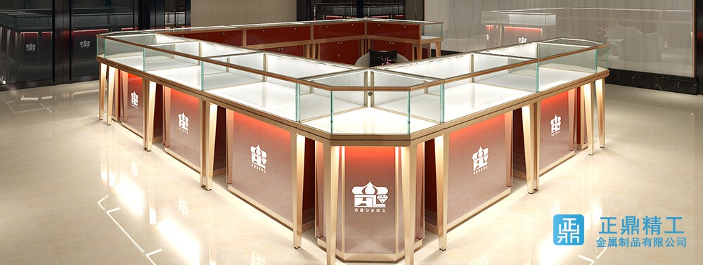 品牌珠宝首饰展厅展示柜效果